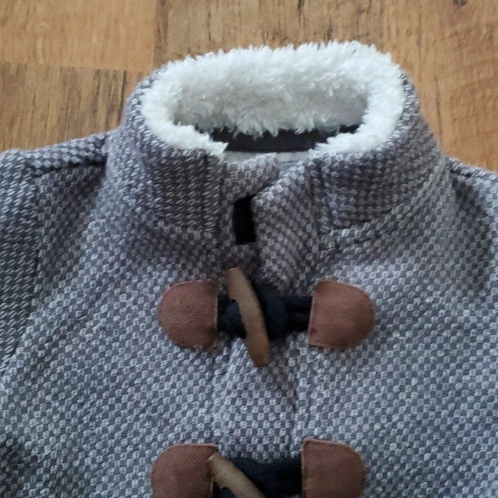 Carters‎ Boys Knit Taupe Preppy Toggle Jacket Size 3M